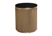 Bijzettafel Goldtown | Zwart Eiken Fineer Rond