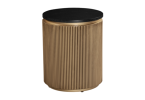 Bijzettafel Goldtown | Zwart Eiken Fineer Rond