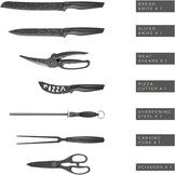 Messenset 24 delig zwart - Royalty Line