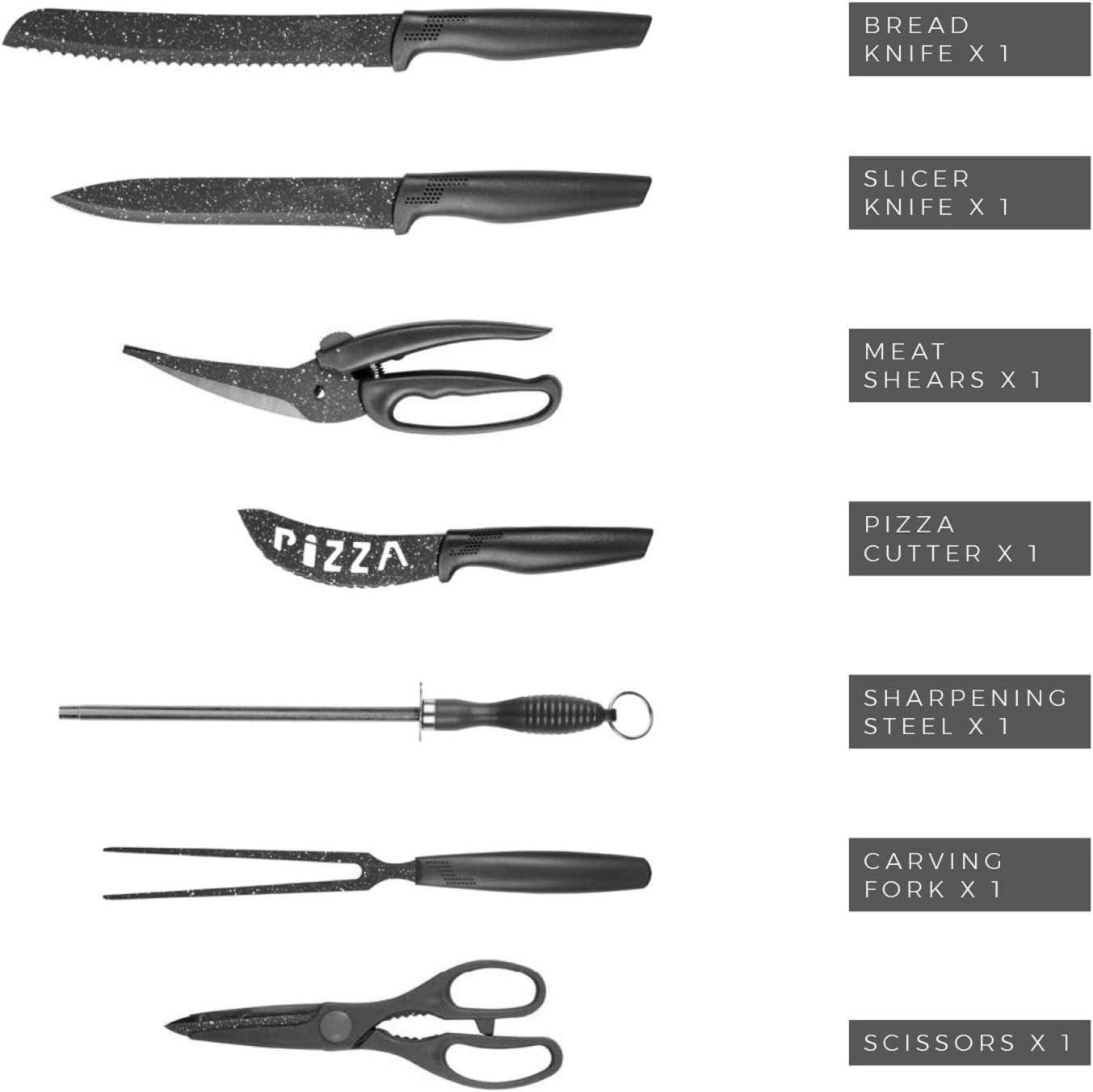 Messenset 24 delig zwart - Royalty Line