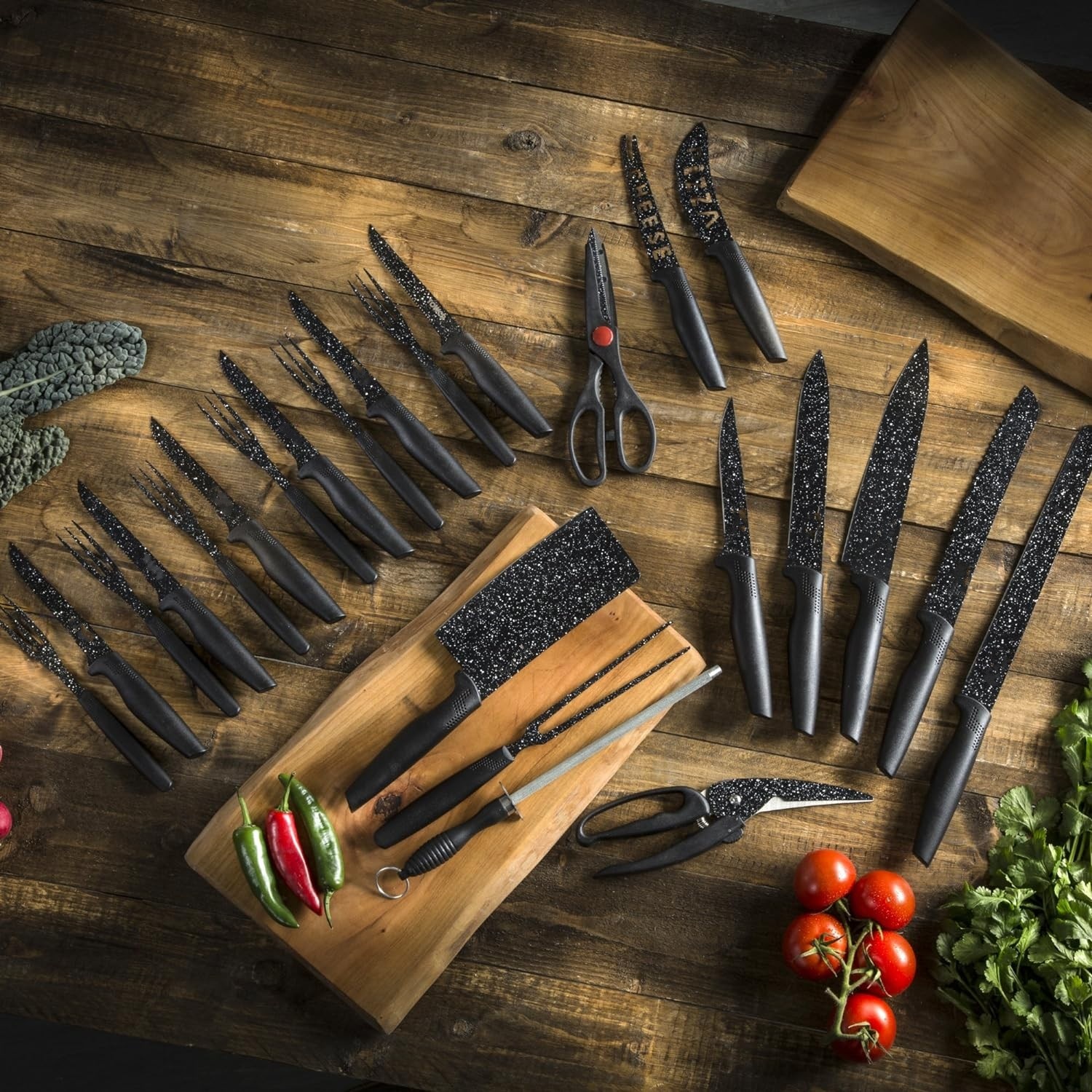 Messenset 24 delig zwart - Royalty Line