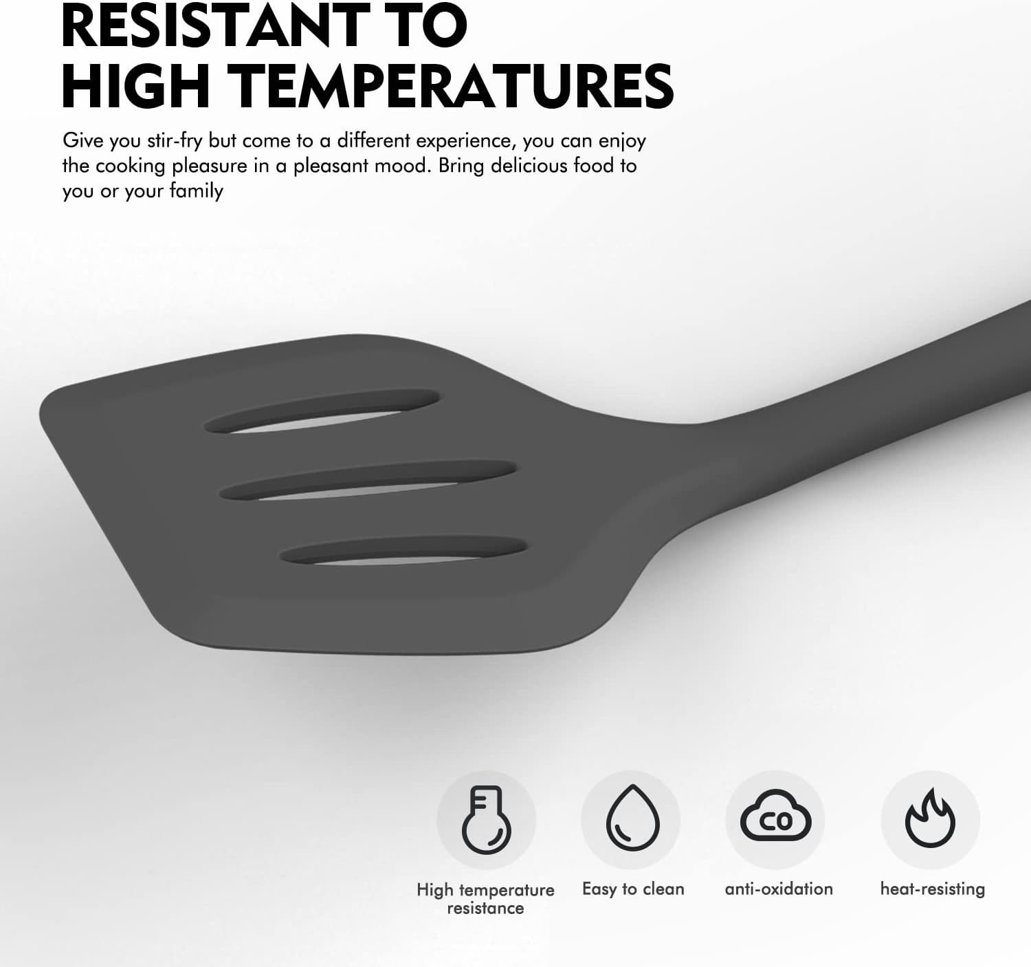 Keukengerei set met houder - 15 delig Grijs