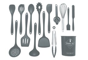 Keukengerei set - 15 delig Zwart