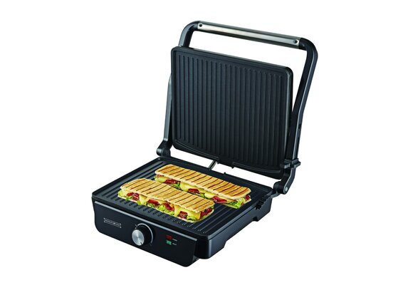 Panini Grill / Contactgrill  - Zwart/RVS | Royalty line
