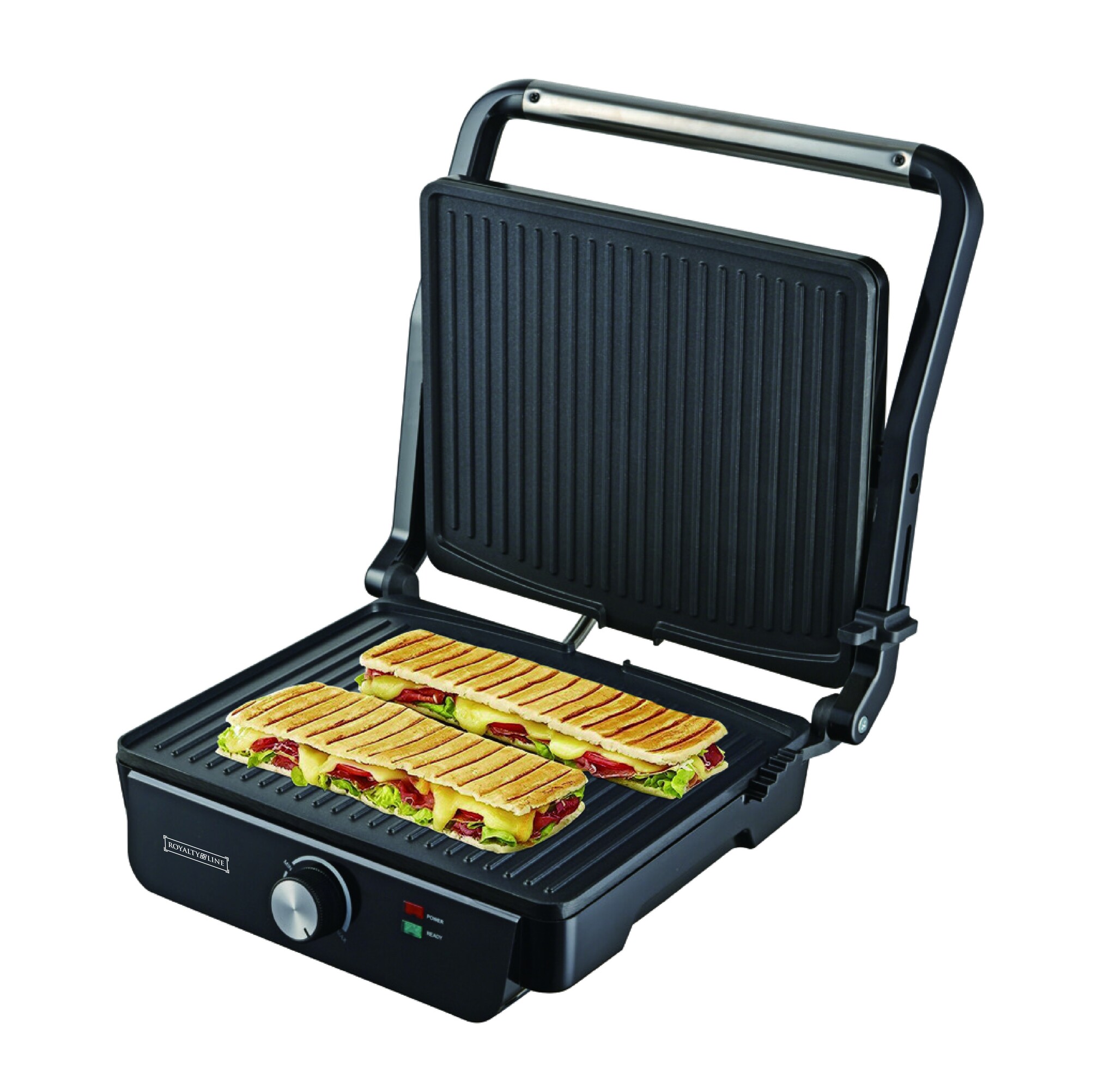 Panini Grill / Contactgrill - Zwart/RVS | Royalty line