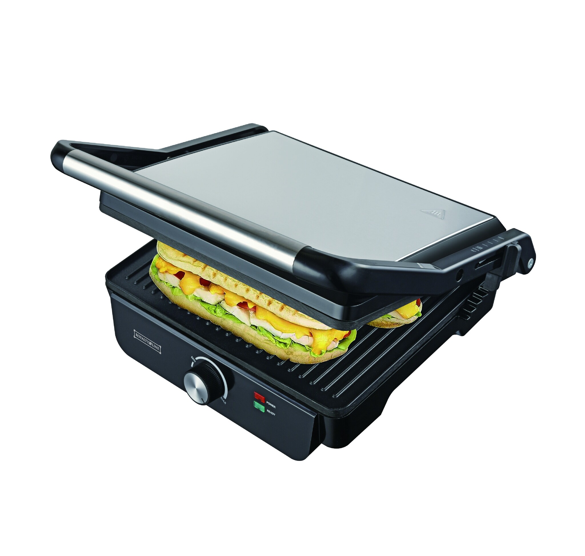 Panini Grill / Contactgrill - Zwart/RVS | Royalty line