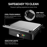 Panini Grill / Contactgrill  - Zwart/RVS | Royalty line