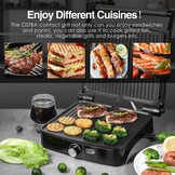 Panini Grill / Contactgrill  - Zwart/RVS | Royalty line