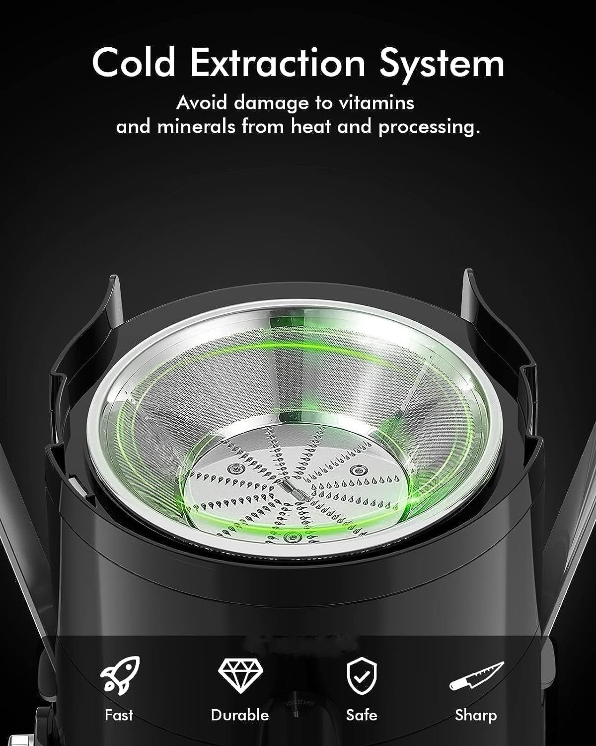 Sapcentrifuge voor Groenten en Fruit | 600 W | 0,6 liter sapbeker | 1 liter pulp reservoir | Royalty line