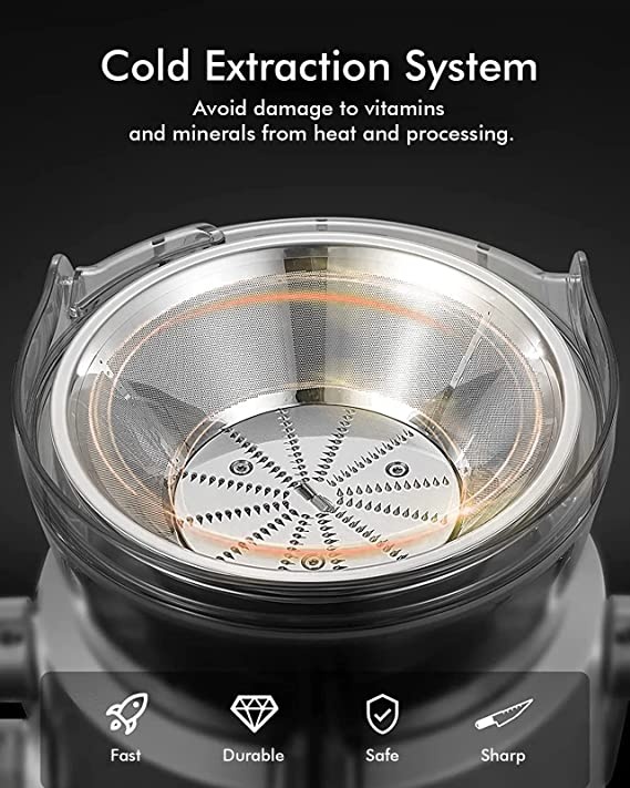 Sapcentrifuge voor Groenten en Fruit | 700 W | 450 ml sapbeker | 1,5 liter pulp reservoir | Royalty line