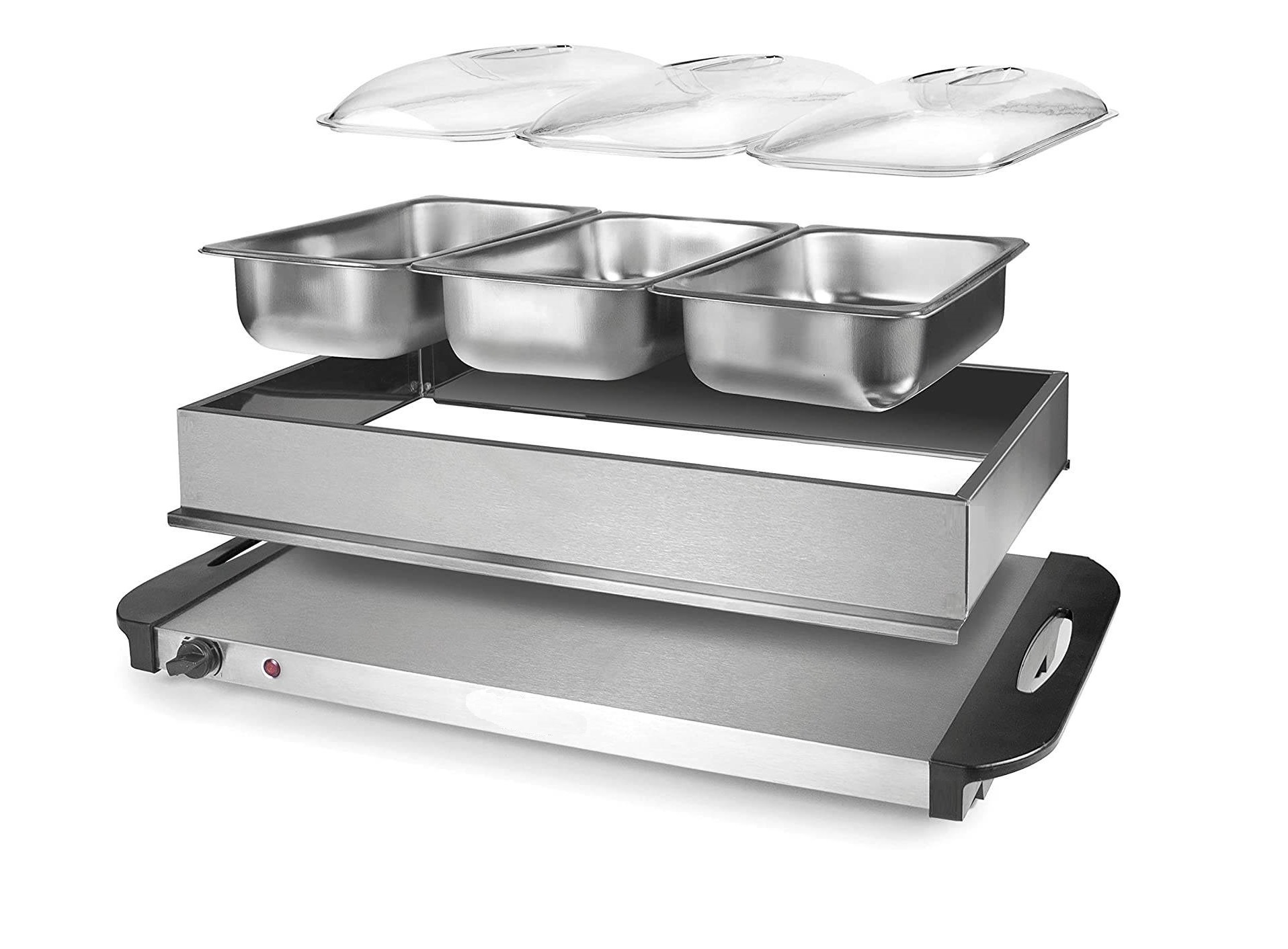 Buffetwarmer - Serveerder en Warmhoudplaat | Inclusief deksel
