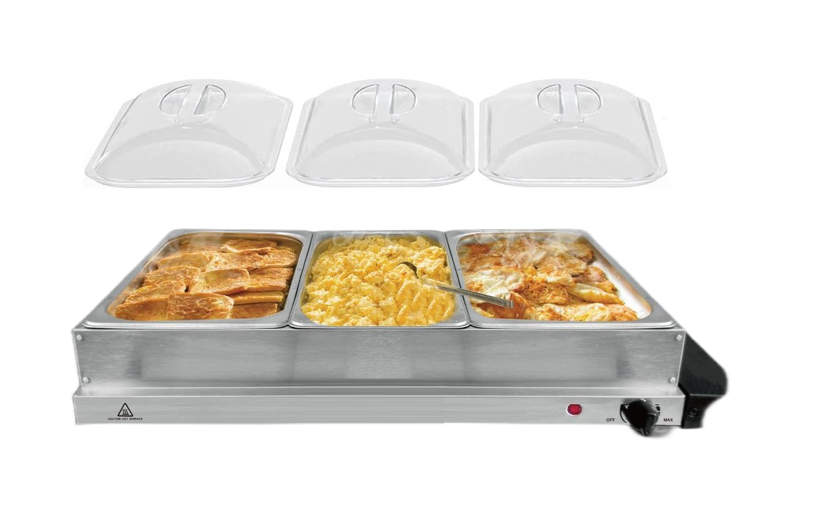 Buffetwarmer - Serveerder en Warmhoudplaat | Inclusief deksel