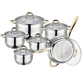 Niesen Pannenset 12 delig | GOUD/RVS | Royalty Line