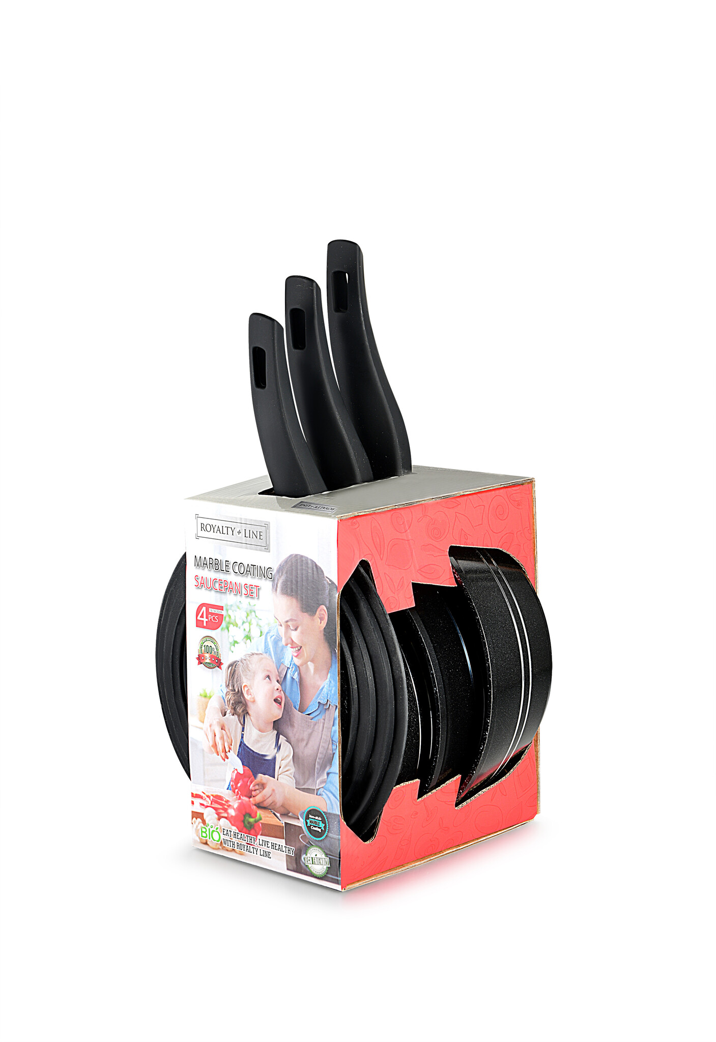 Basel steelpannen | Inductie | Zwart | Ø 16/18/20 cm | Royalty line