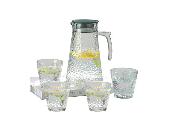 Glazenset 5-delig | Karaf met 4 waterglazen