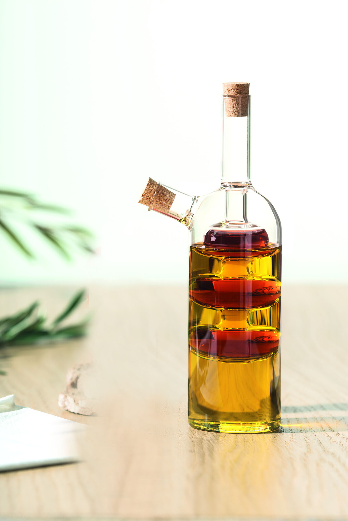 2 in 1 olie- en azijnfles