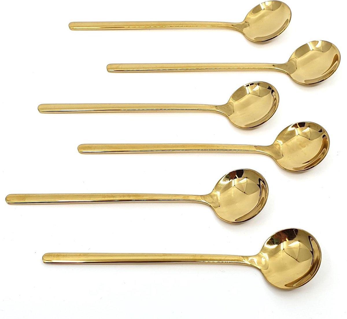 Theelepel - Koffielepel set van 6 | Goud