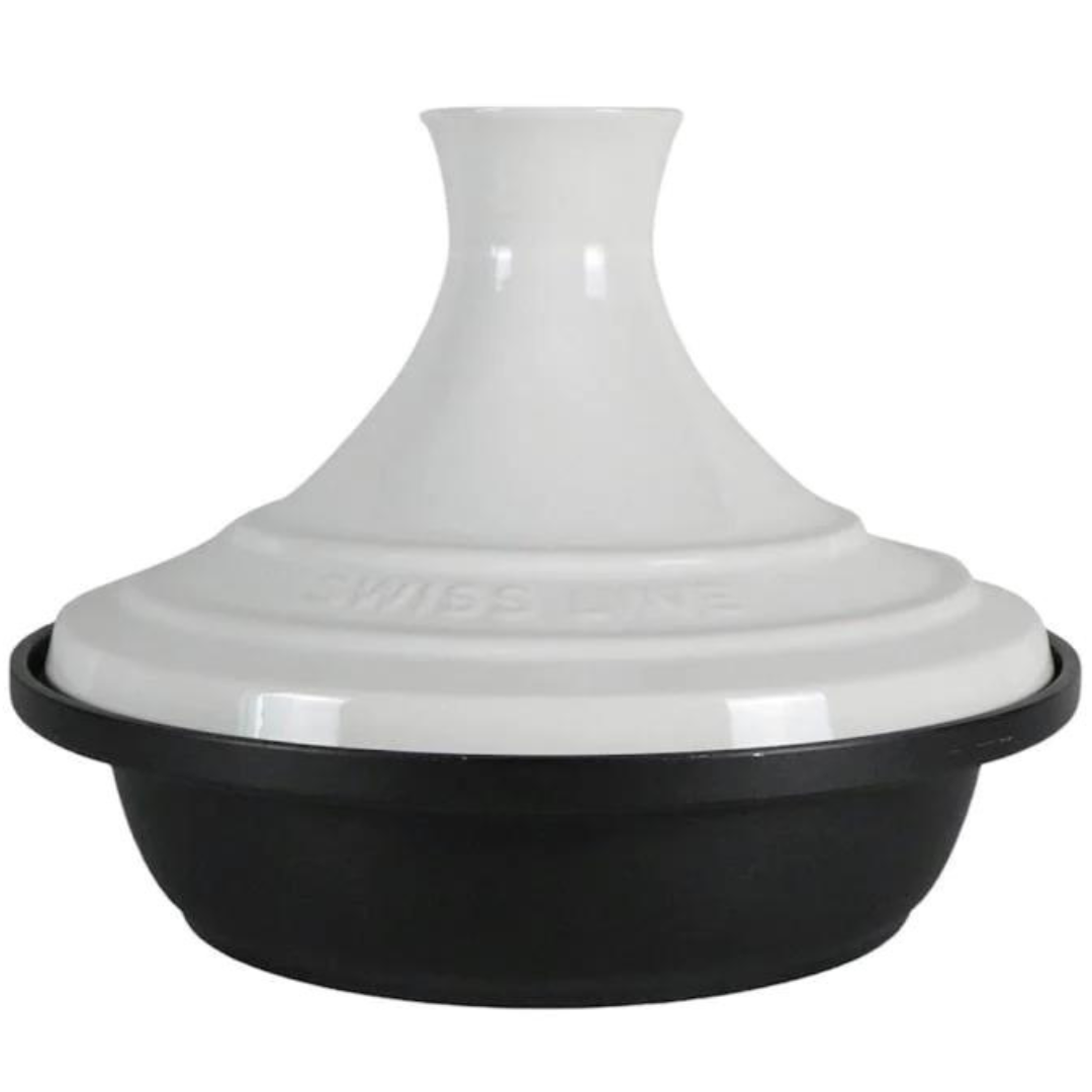 Tajine pan - Tanger - Wit - Keramisch - anti-aanbaklaag