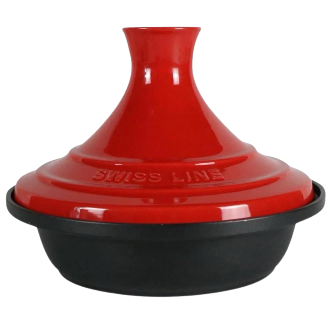 Tajine pan - Tanger - Rood - Keramisch - anti-aanbaklaag