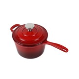 Gietijzeren steelpan rood  - 14 cm - Swiss line