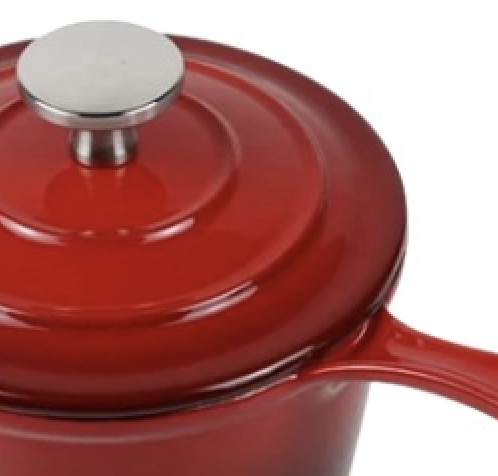 Gietijzeren steelpan rood - 14 cm - Swiss line