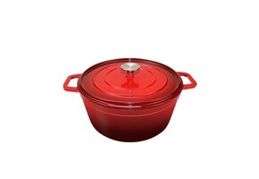 Gietijzeren braadpan rood  - 26 cm