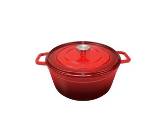 Gietijzeren braadpan rood  - 26 cm
