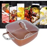 2 in 1 Vierkante Deepfry pan 24 cm