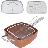 2 in 1 Vierkante Deepfry pan 24 cm
