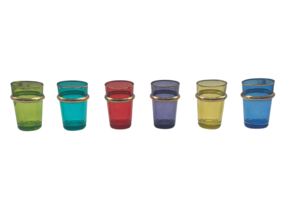 Marokkaanse theeglazen Fez - Mix kleuren | set van 12