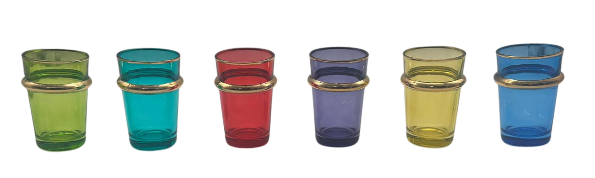 Marokkaanse theeglazen Fez - Mix kleuren | set van 12