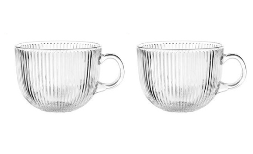 Mokken glazenset van 2 | Lines