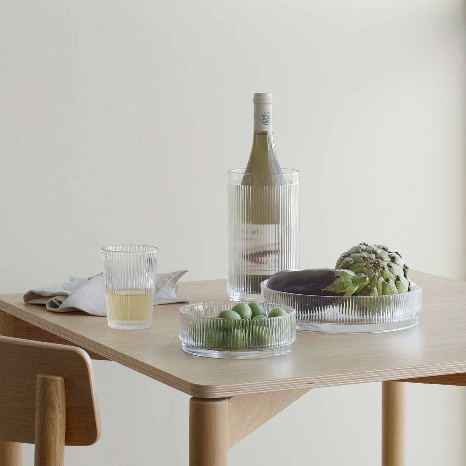 Glazen borrelschaal Shelly