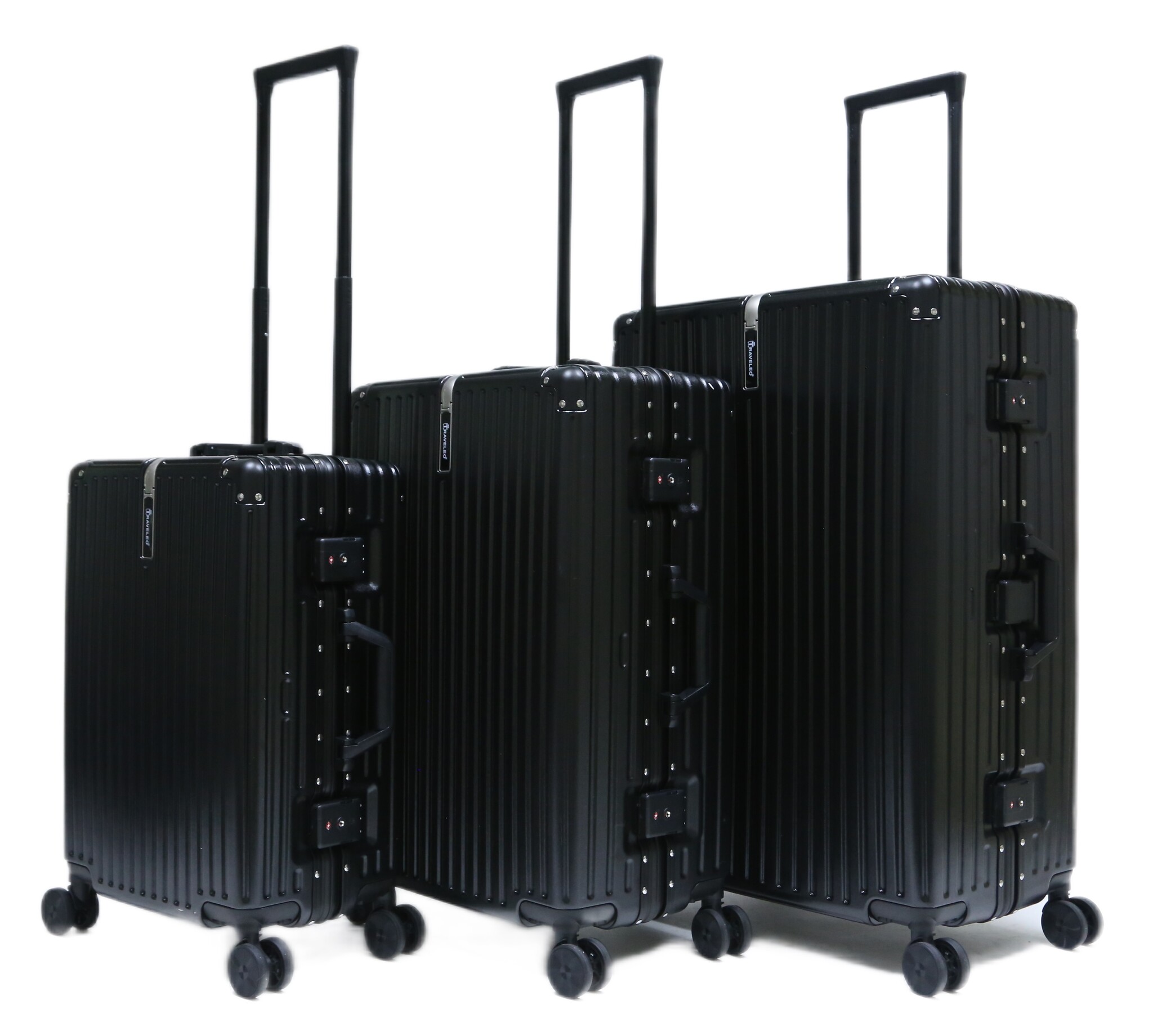 Kofferset Robusto - 3 delig | Aluminium Black - TSA