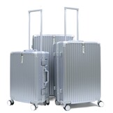 Kofferset Robusto - 3 delig | Aluminium Silver - TSA