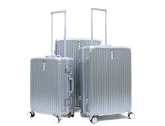 Kofferset Robusto - 3 delig | Aluminium Silver - TSA