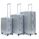 Kofferset Robusto - 3 delig | Aluminium Silver - TSA