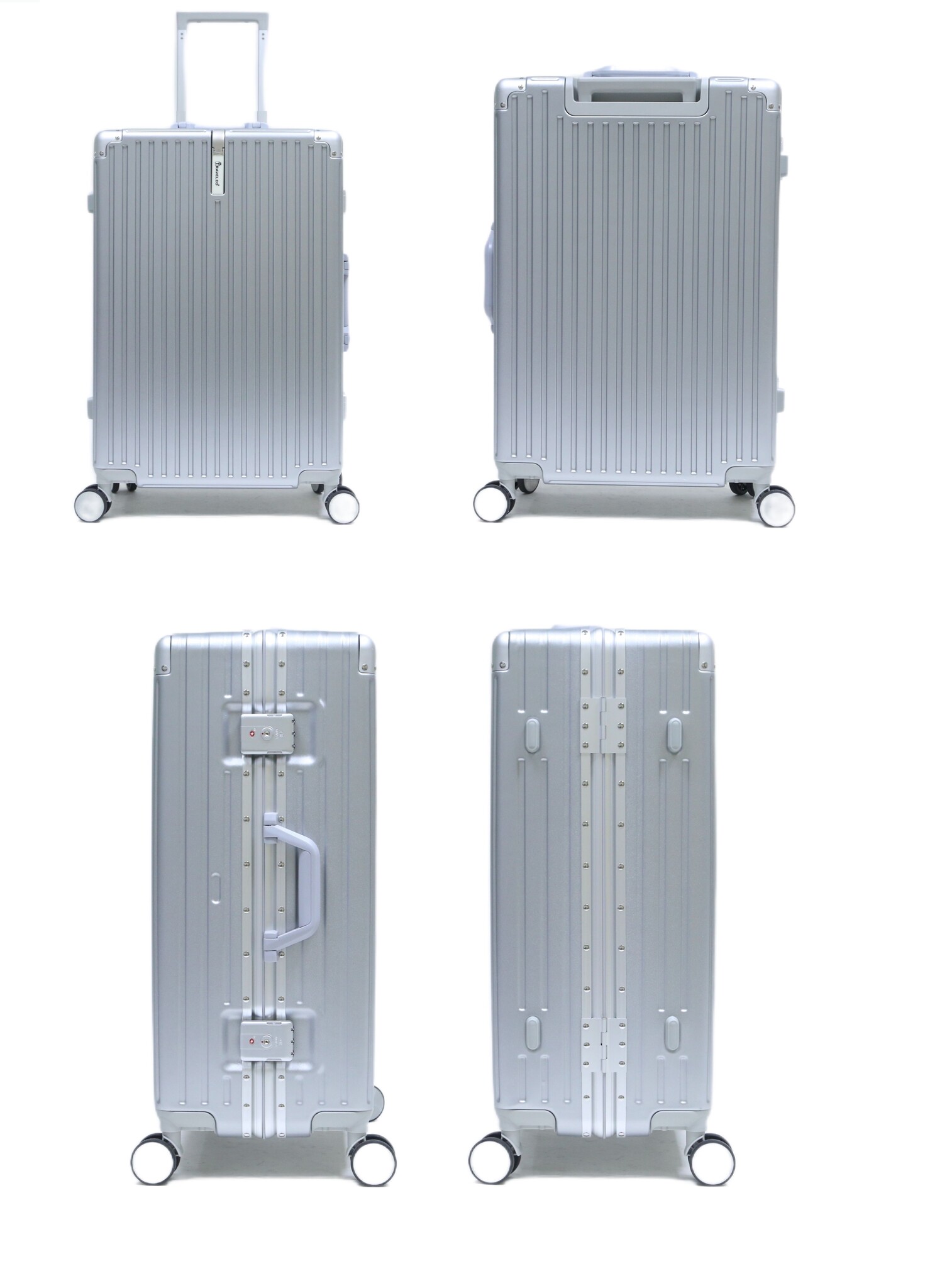 Kofferset Robusto - 3 delig | Aluminium Silver - TSA