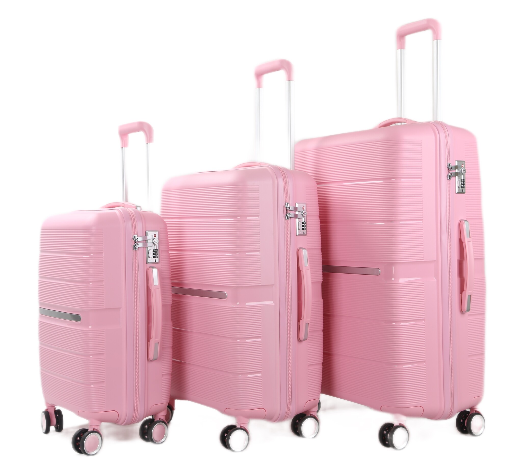 Reiskofferset Stark - 3 delig | Lichtgewicht - Roze
