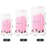 Reiskofferset Stark - 3 delig | Lichtgewicht - Roze