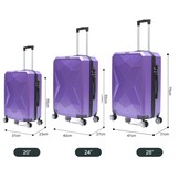 Reiskofferset Fort - 3 delig | Lichtgewicht - Paars