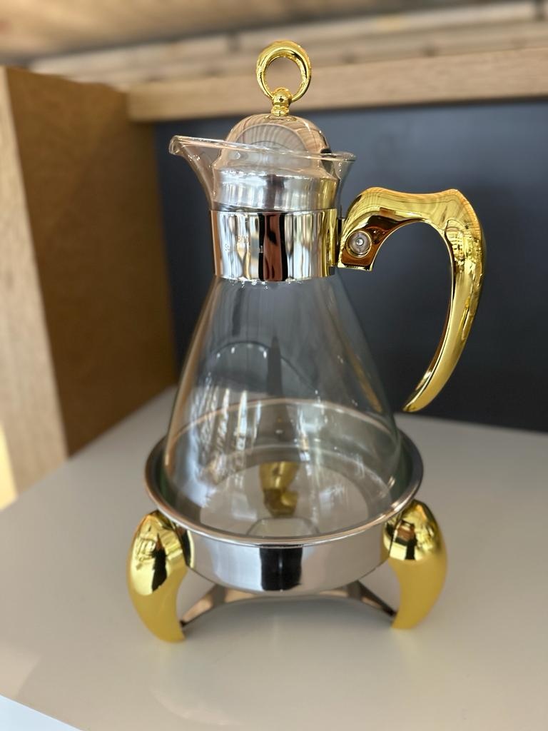 Calef Theepot met theelichthouder 1,6 Liter - Zilver / Goud | 001