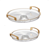 Kunststof dienblad set Bursa | Goud 2-delig