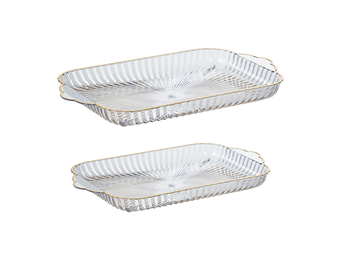 Kunststof schalen set Bursa | Goud 2-delig