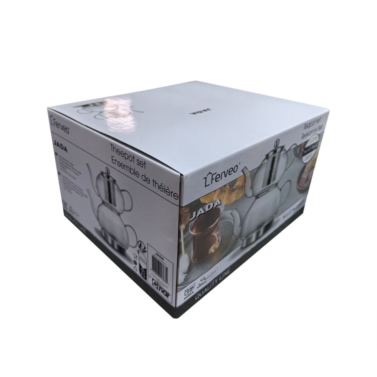 Theepotset -  Jada - 1.0/2.0 L - Transparant