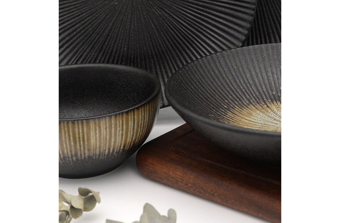 Bricard Amilly serviesset 25 delig Zwart Oker| 6 persoons