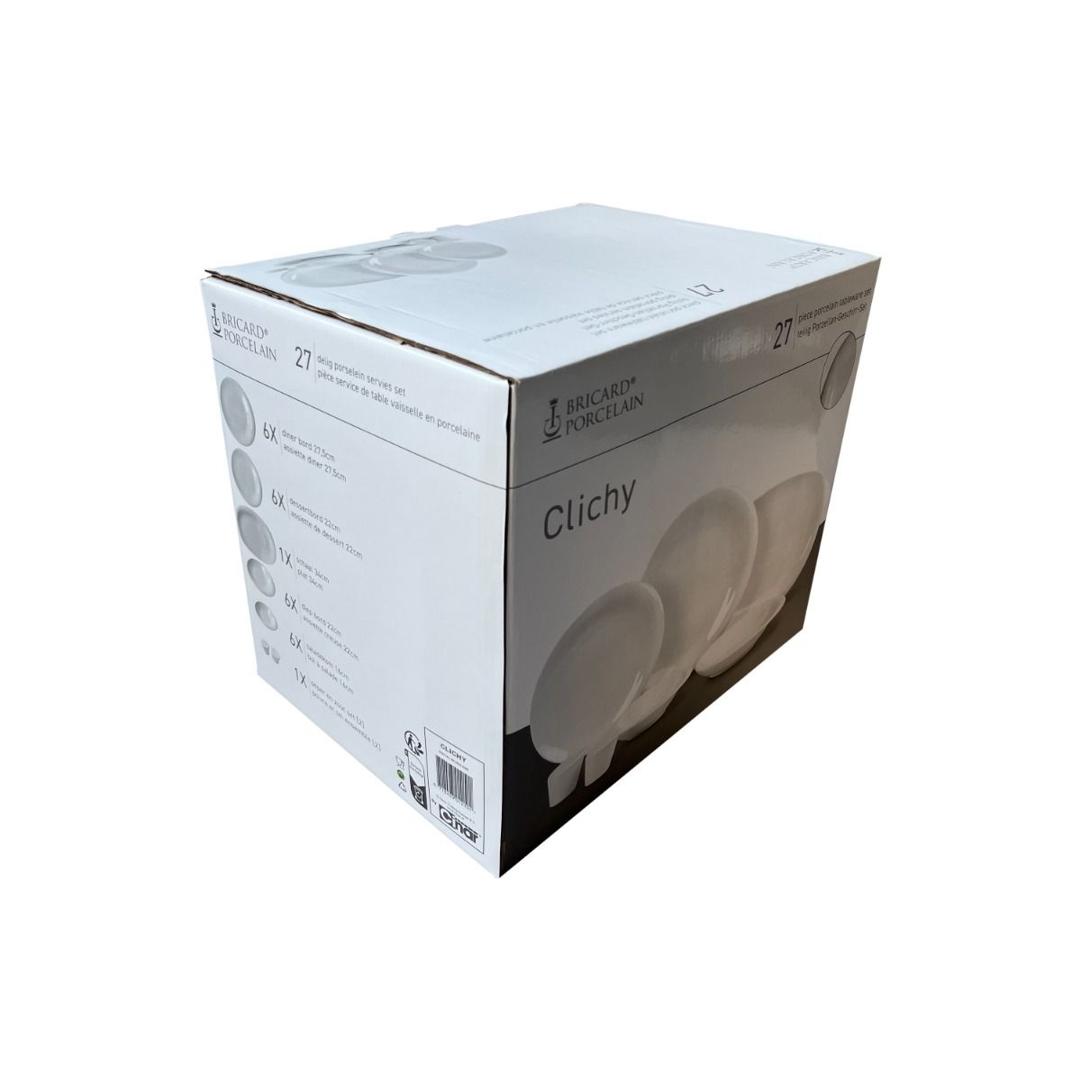 Bricard Clichy serviesset 27 delig - wit | 6 persoons