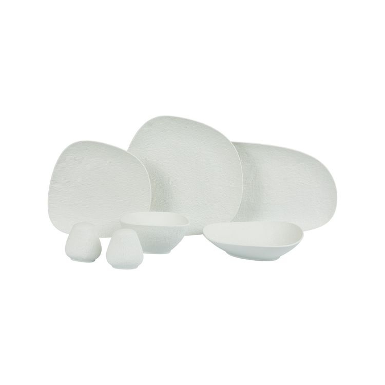 Bricard Brest serviesset 27 delig - mat wit | 6 persoons