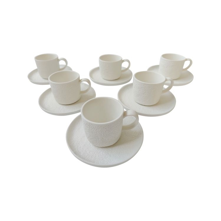 Bricard - Valance - Koffieset  - Mat Wit 12 delig