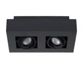 Moderne Plafondspot Quadrado - dimbaar 2x5W | Zwart